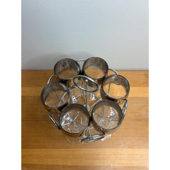 Dororthy Thorpe Drinking dessert wine Glasses with Caddy silver - 6 Glasses - Picture 7 of 7